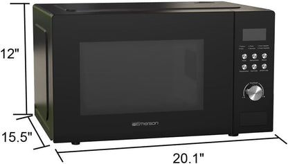 MW1101B-A Countertop Microwave Oven with Button Control, LED Display 1000W, 10 Power Levels, 6 Auto Menus, Glass Turntable and Child Safe Lock, 1.1 Cu. Ft., Black4