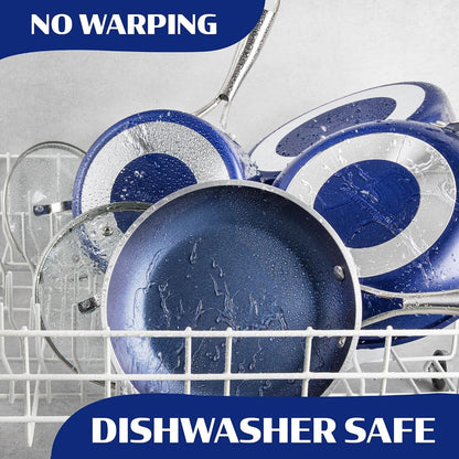 Ceraluxe 20Pc Pots and Pans Set Non Stick Ceramic Cookware Set | Deep Frying Pan & Bakeware Set Included, Non Toxic PFOA/PFOS/PTFE Free, Cool Touch Handles, Oven & Dishwasher Safe9
