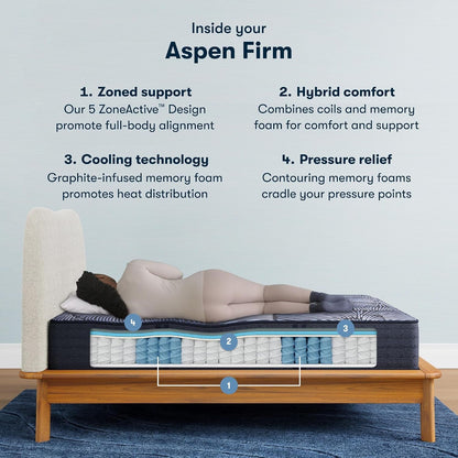 Perfect Sleeper X - Aspen 12.5" Firm King Size Hybrid Mattress3