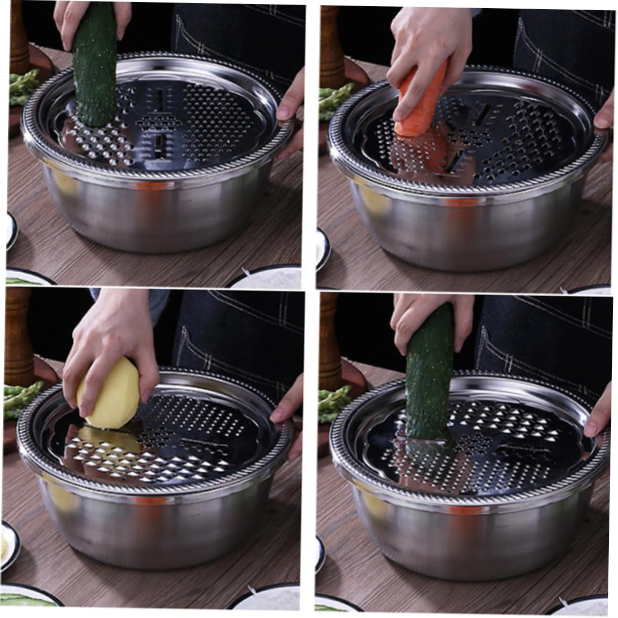 stainless-steel-3-piece-vegetable-slicer-and-grater-draining-bowl-set
