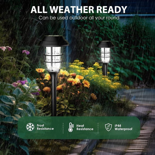 Solar Pathway Lights Waterproof Outdoor Lighting, Cold White 8 Pack7
