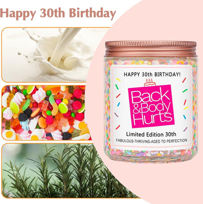 30Th Birthday Gifts for Women Men, Happy 30Th Birthday Candle2