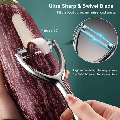 Vegetable Peeler Stainless Steel, Premium Potato Peeler for Kitchen4