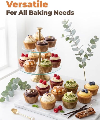 200Pcs Standard Cupcake Liners for Baking, Muffin Liners | Non-Stick, Natural, Food-Grade, Greaseproof Parchment , Cupcake Wrapper for Party, Christmas, Gift7