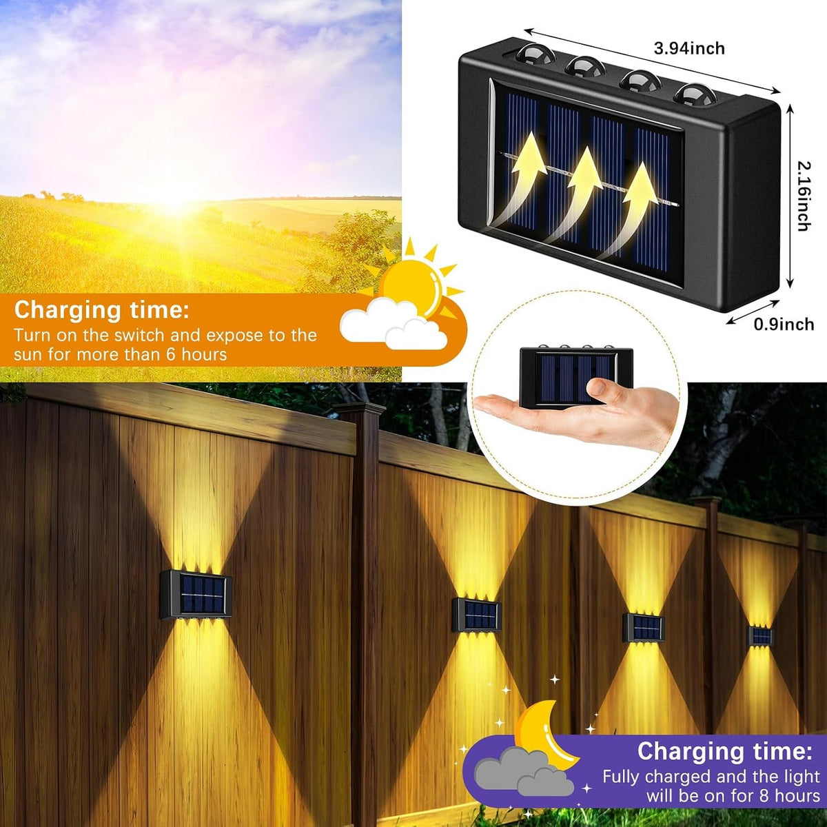 8-pack-solar-wall-lights-for-outside-3000k-warm-solar-fence-lights-up-and-down-autumn-led-outdoor-decorative-waterproof-lamps-dusk-to-dawn-led-lighting-wall-sconces-for-outside-deck-garage