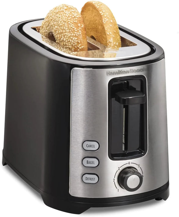 Countertop Toaster Oven & Pizza Maker Large 4-Slice Capacity & 2 Slice Extra Wide Slot Toaster with Bagel & Defrost Settings5