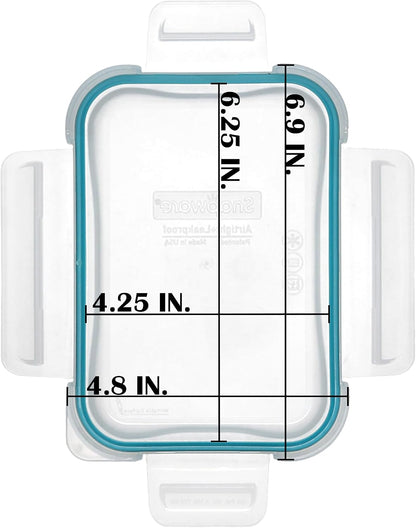 8602-PC Clear Lid W/Juniper Green Gasket (2-Pack) - Made in USA | Bpa-Free Construction | Freezer Safe | Top-Rack Dishwasher Safe | Reusable Design | Snap-Lock | Airtight Configuration6