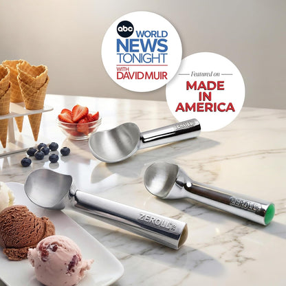 , Size 20, in Silver 1020 Original Ice Cream Unique Liquid Filled Heat Conductive Handle Simple One Piece Aluminum Design Easy Release 40 Scoops Per, 2-Ounce3