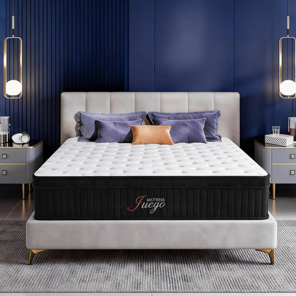 14 Inch Queen Mattress，Cooling Hybrid Mattress for All Sleepers1