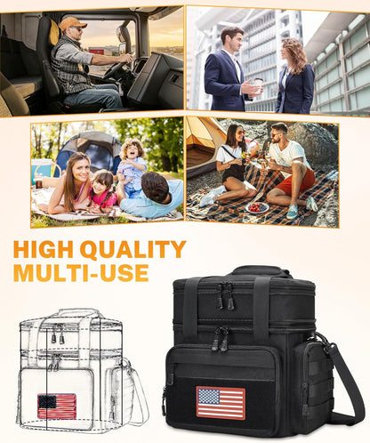 Tactical Lunch Box for Men - Large Lunch Bag Double Deck6