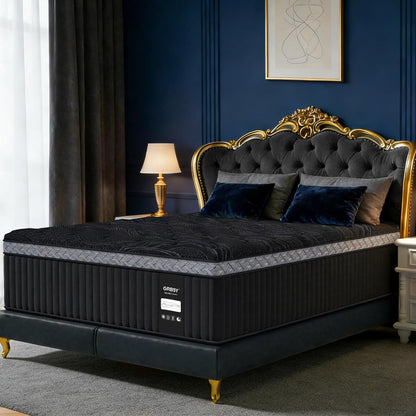 16 Inch King Size Mattress, Upgraded Luxury Hybrid King Mattress in a Box with 7-Zone Support for Cool Night & Pressure Relief, Motion Isolation, Designed in the USA, 365-Night Trial, Medium Firm1