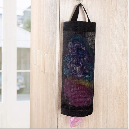Plastic Bag Holder, Grocery Bag Holder Mesh Hanging Storage Bag Dispenser (Black 2 Packs)8