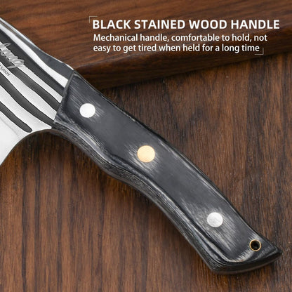 Kitchen Knife, Knives with Sheath Hand Forged Butcher Knife for Meat Cutting Cooking Meat Cleaver Chef Knives for Outdoor Camping, BBQ6