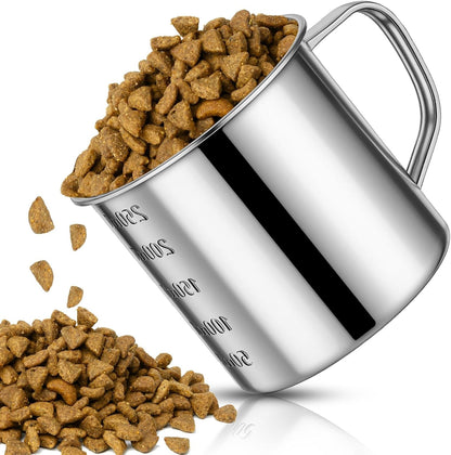 1 Cup Dog Food Scoop,Dog Food Measuring Cup with Handle and Measurements,Pet Food Measuring Scoop for Cats, Dogs1