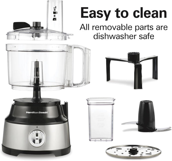 Food Processor & Vegetable Chopper for Slicing, Shredding, Mincing, and Puree, 10 Cups + Easy Clean Bowl Scraper, Stainless Steel (70730)7