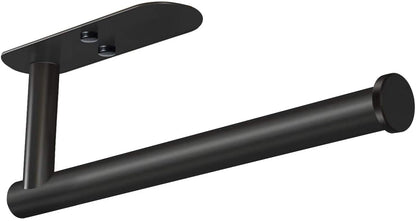Adhesive Paper Towel Holder under Cabinet Wall Mount for Kitchen Paper Towel, Black Paper Towel Roll Holder Stick to Wall, Stainless Steel（Black）1