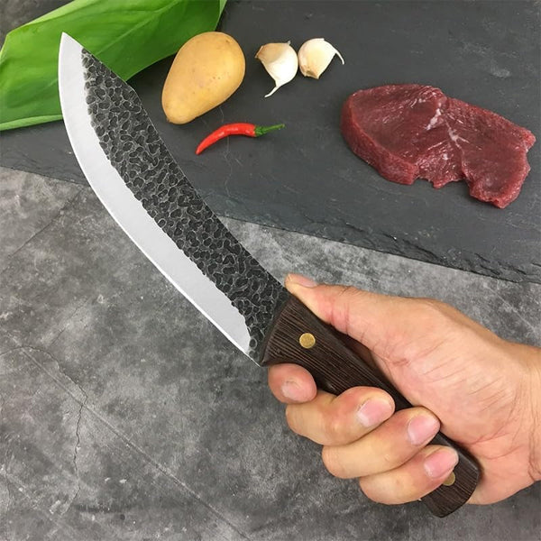 Meat Cleaver,Cleaver Knife, 1PCS Forged Slaughter Knife Boning Knife Chef Knife Cooking Knife Kitchen Knife Sharp Knife High Carbon Steel Fishing Sharp Knife(B)5