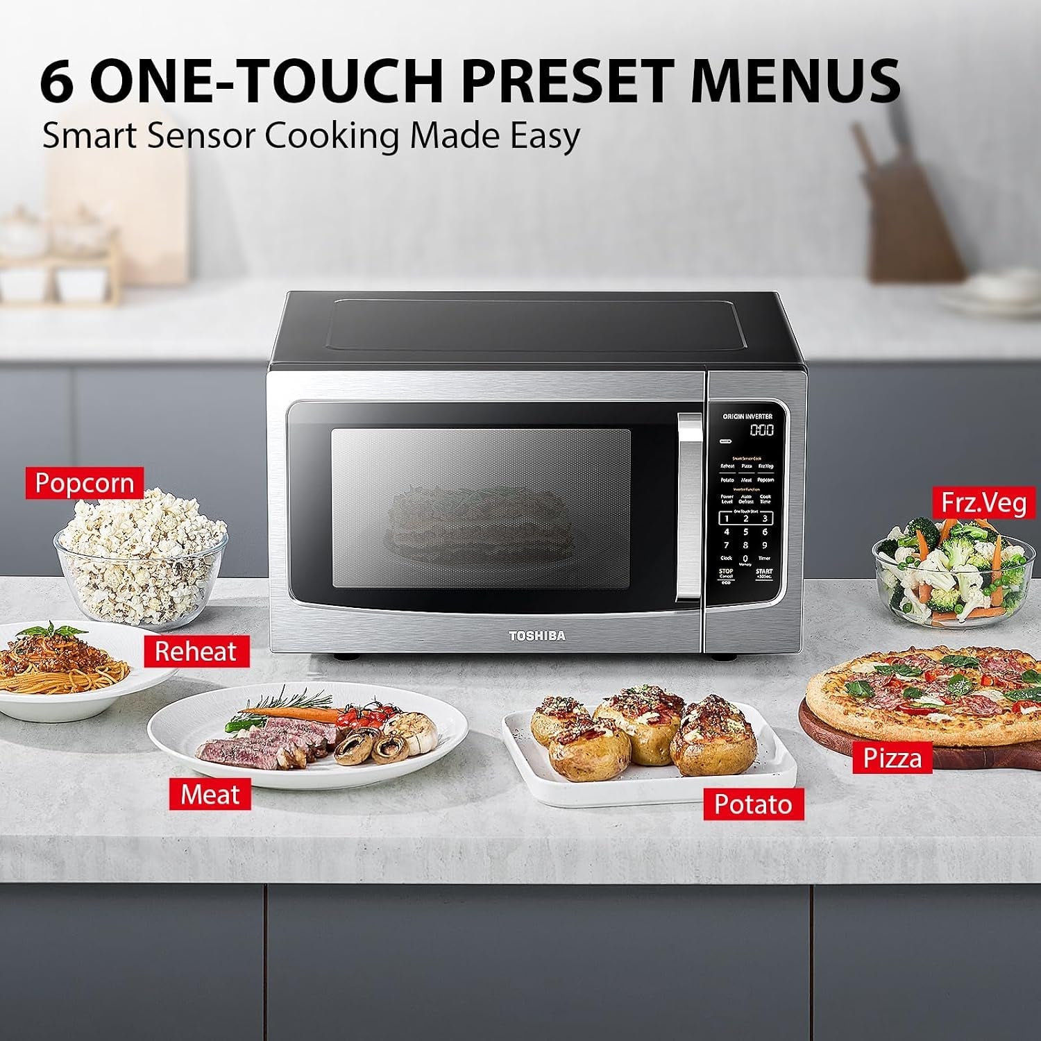 ml-em45pitss-countertop-microwave-oven-with-inverter-technology-kitchen-essentials-smart-sensor-auto-defrost-1-6-cu-ft-13-6-removable-turntable-33lb-1250w-stainless-steel-smart-sensor-auto-defrost-13-6-removable-turntable-mute-function-1250w-stainless-steel