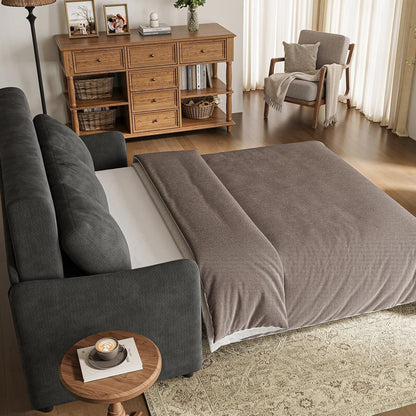 Sleeper Sofa 70" Loveseat with Pull Out Bed (Mattress Included)2