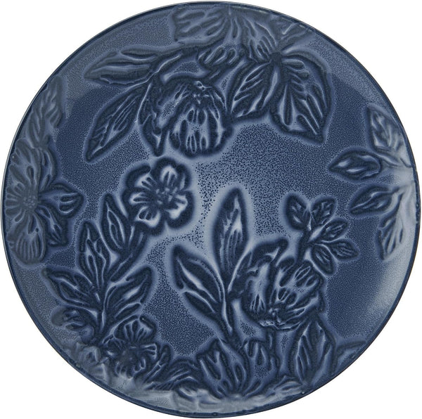 Paltzgraff Garden Elegance 12 Piece Floral Stoneware Dinnerware Plate Bowl Dish Set, Service for 4, Blue7