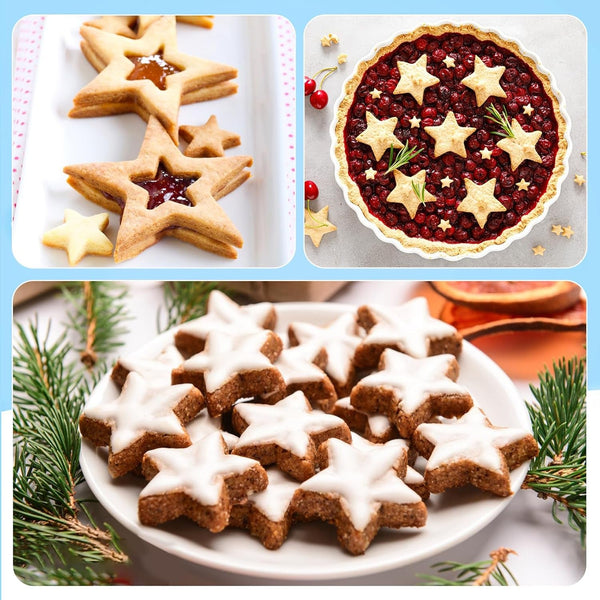 Star Cookie Cutter Set 6Pcs Star Shaped Mold Metal Cookie Cutters Sandwiches Cutter Shapes Biscuit Mold for Kids Holiday Birthday Party8