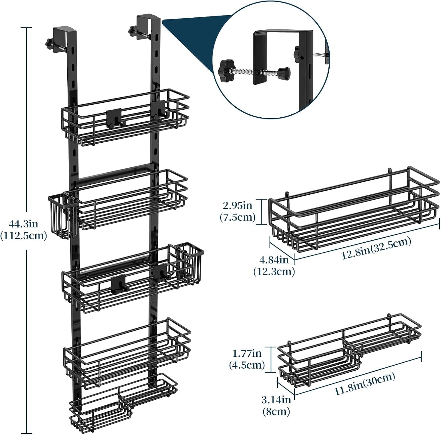 over-the-door-shower-caddy-5-tier-adjustable-shower-organizer-hanging-with-2-toothbrush-holders-4-hooks-rustproof-organizer-shelf-storage-rack-for-bathroom-black