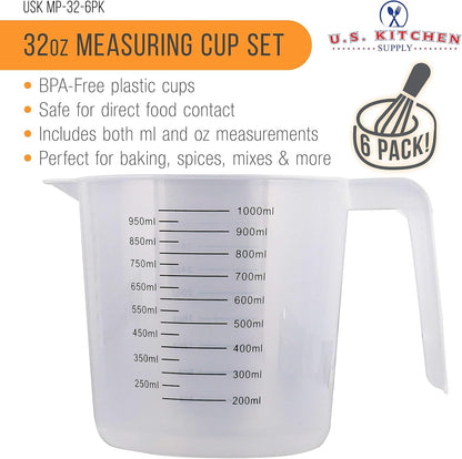 Plastic Measuring Cups with Handles - 32 Oz (1000 Ml)2