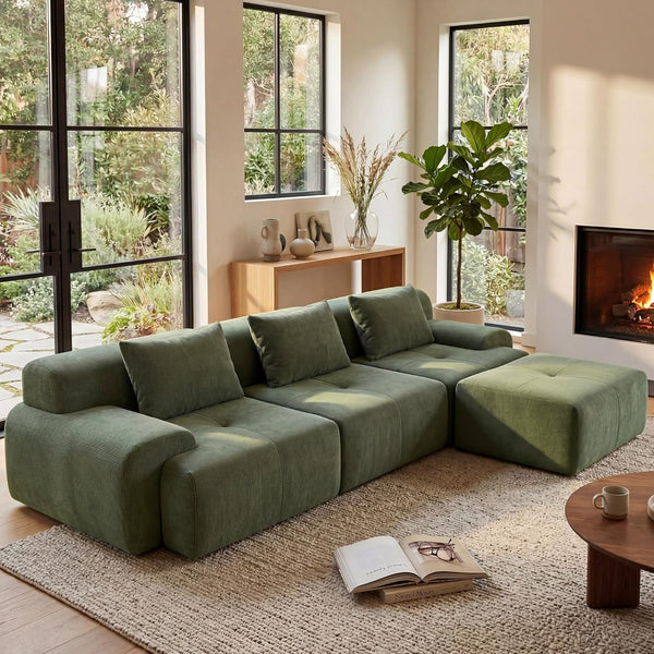 108'' Modular Boneless Sofa,Sectional Couch for Living Room1