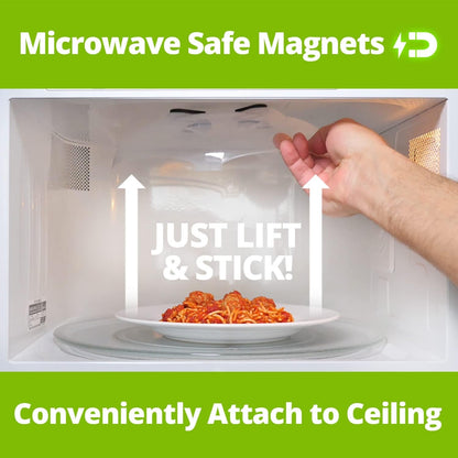 Magnetic Microwave Splatter Cover for Food - 12-Inch - Black | Bpa-Free Lid, Vented Plate Guard with Steam Vents, Anti-Splash Microwave Lid, Dishwasher Safe, Space-Saving Magnetic Storage4