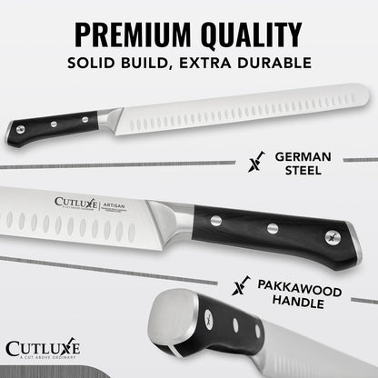 Carving Knife Set, Brisket Slicing & Boning Knife for Meat & BBQ | Razor Sharp German Steel, Full Tang Ergonomic Handle – Grilling Gift for Men, Artisan Series2