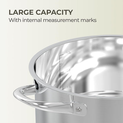 13 Quart Stock Pot with Lid, Stainless Steel Large Pot for Cooking | 13QT Big Pots for Pasta, Soup - Stockpot for Canning, Seafood Boil with Impact Bonded Base - Oven Safe & Induction Compatible7