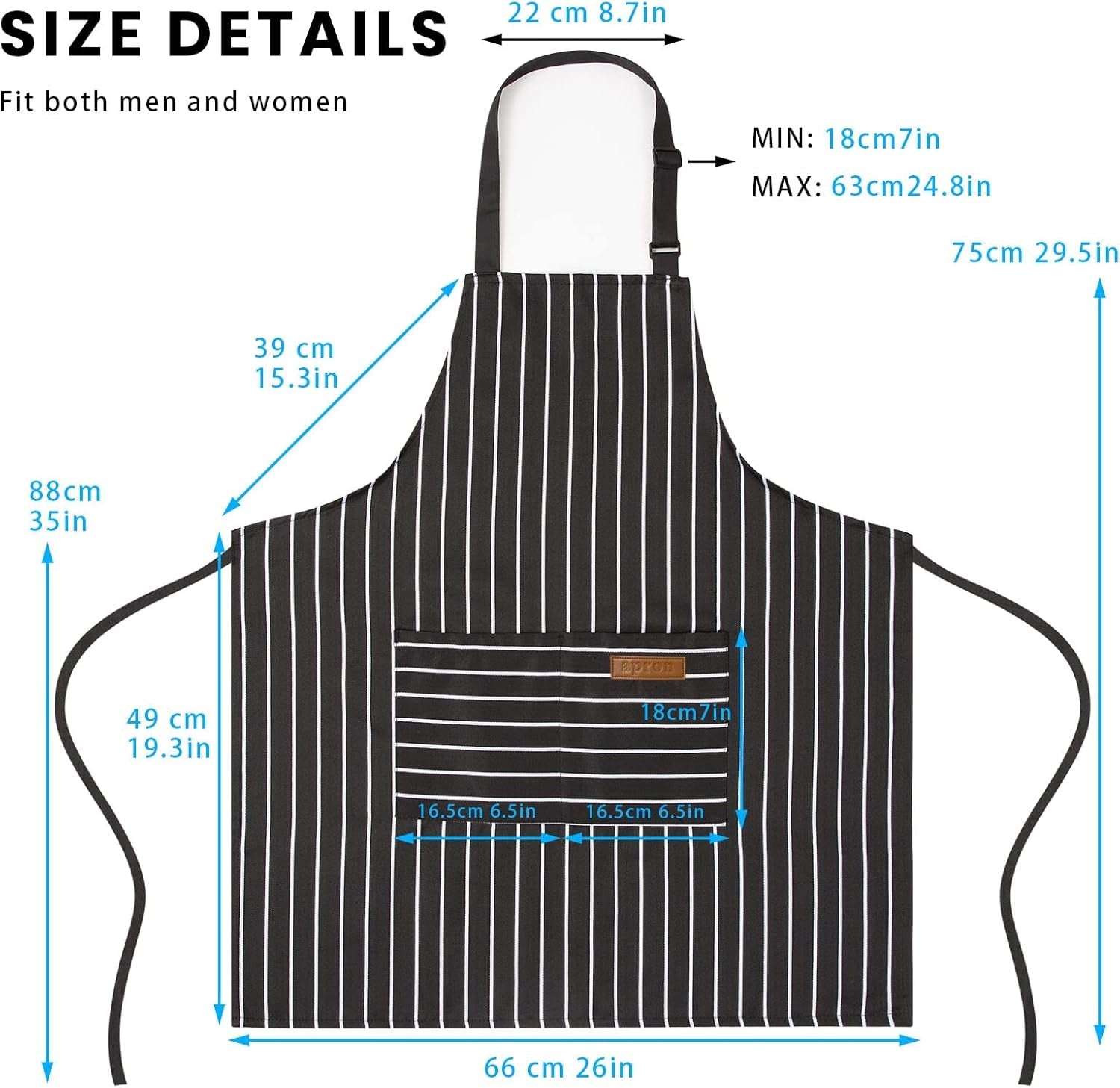 2-pack-adjustable-bib-apron-with-2-pockets-chef-cooking-kitchen-restaurant-aprons-for-women-men