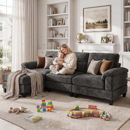 100.4" L-Shaped Modular Cloud Couch, Sectional Couches for Living Room8