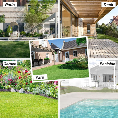 7 Piece Patio Furniture Set, Slanted Back Outdoor Sectional Sofa, Patio Conversation Sets with Cushion and Glass Table, Patio Sofa Furniture for Garden, Deck, Dark Brown Rattan & Khaki Cushions9