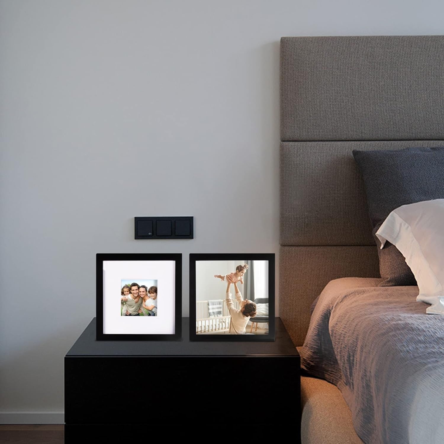 8x8-picture-frames-4-pcs-solid-wood-frame-fits-4x4-6x6-with-mat-or-8x8-without-photo-frame-covered-by-plexiglass-for-wall-hanging-and-tabletop-wooden-square-picture-frame-black