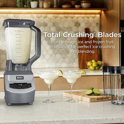 Ninja BL660 Professional Compact Smoothie & Food Processing Blender, 1100-Watts, 3 Functions -For Frozen Drinks, Smoothies, Sauces, & More, 72-Oz.* Pitcher, (2) 16-Oz. To-Go Cups & Spout Lids, Gray4