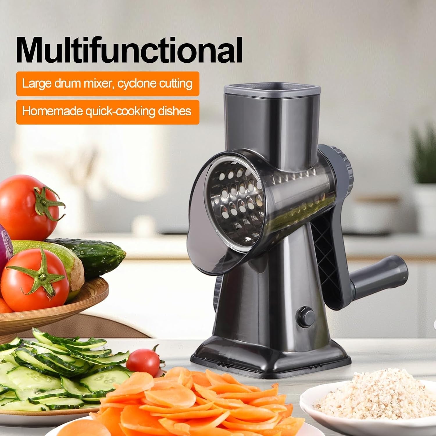 rotary-cheese-grater-manual-hand-crank-3-in-1-vegetable-shredde-finger-safe-design-stainless-steel-drums-suction-base-perfect-for-cheese-vegetables-nuts-chocolate-easy-to-clean