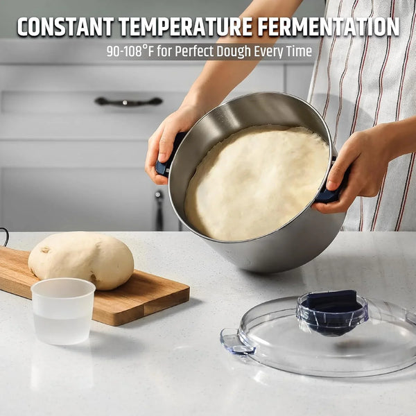 Electric Dough Maker, 5L 4.5QT Household Dough Mixer with Ferment Function, Microcomputer Timer, Stuffing Blade & Stainless Steel Bowl for Bread, Pizza, Noodles, Dumplings3