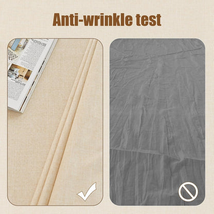 Oval Tablecloth 155 X 300 Cm, Beige Tablecloth Linen Tablecover, Texture, Large Table Cloth Hollow Design, Hand Punched, for Kitchen, Office, Table Decoration2