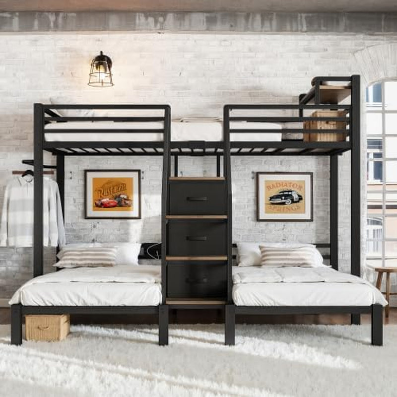 twin-triple-bunk-bed-for-3-with-storage-stair-and-drawers-black
