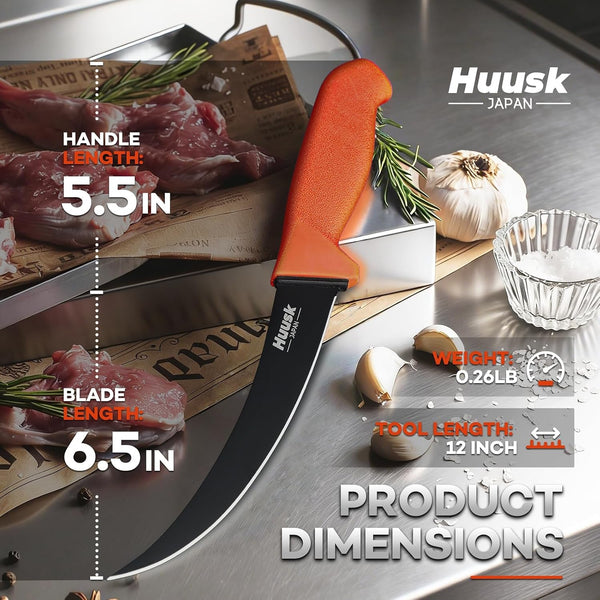 Curved Boning Knife - 6" Filet Knife for Meat Deboning Non‑Slip Grip5