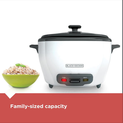 BLACK+DECKER 6-Cup Rice Cooker with Steaming Basket4