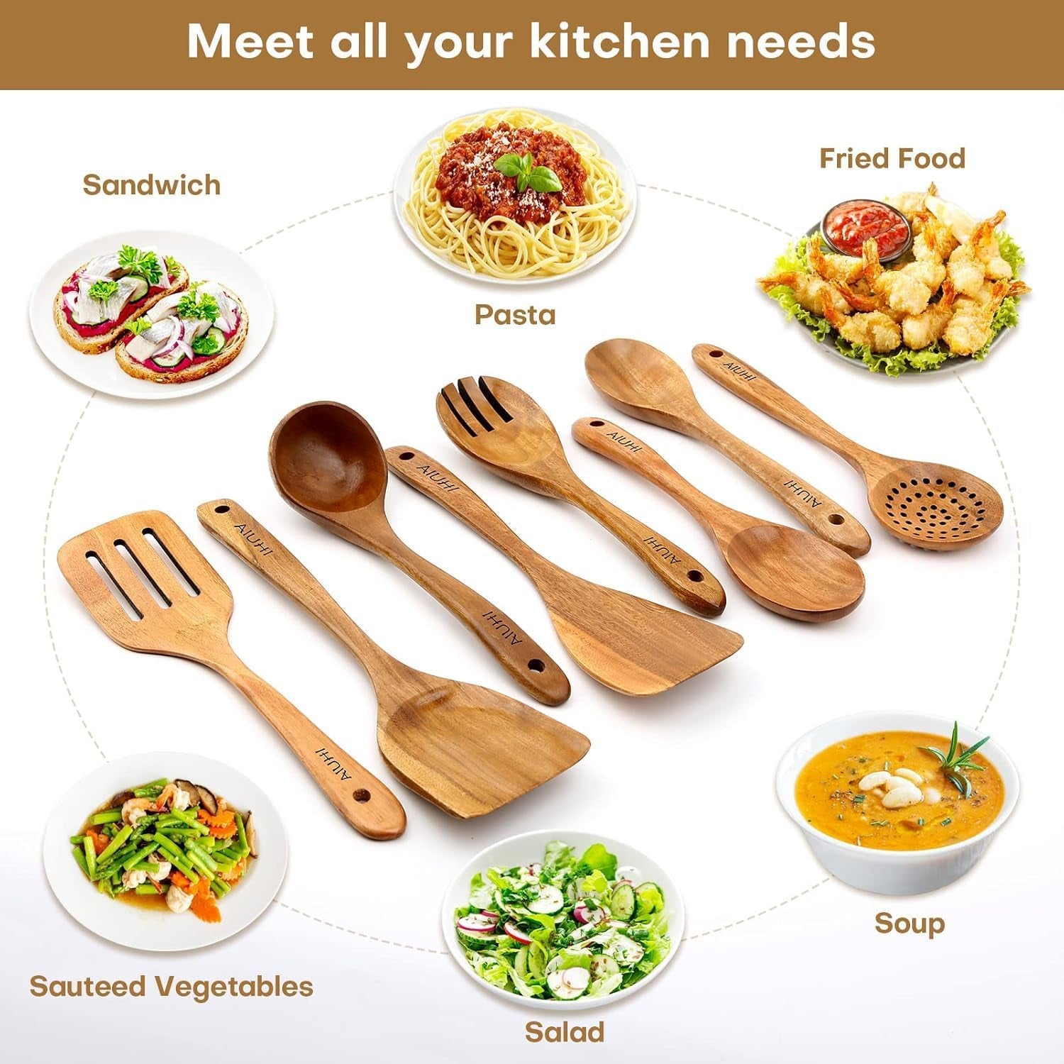 teak-wood-8-piece-wooden-kitchen-utensils-set-wooden-spoons-for-cooking-smooth-wood-spatula-set-for-nonstick-cookware-daily-cooking-housewarming-gift