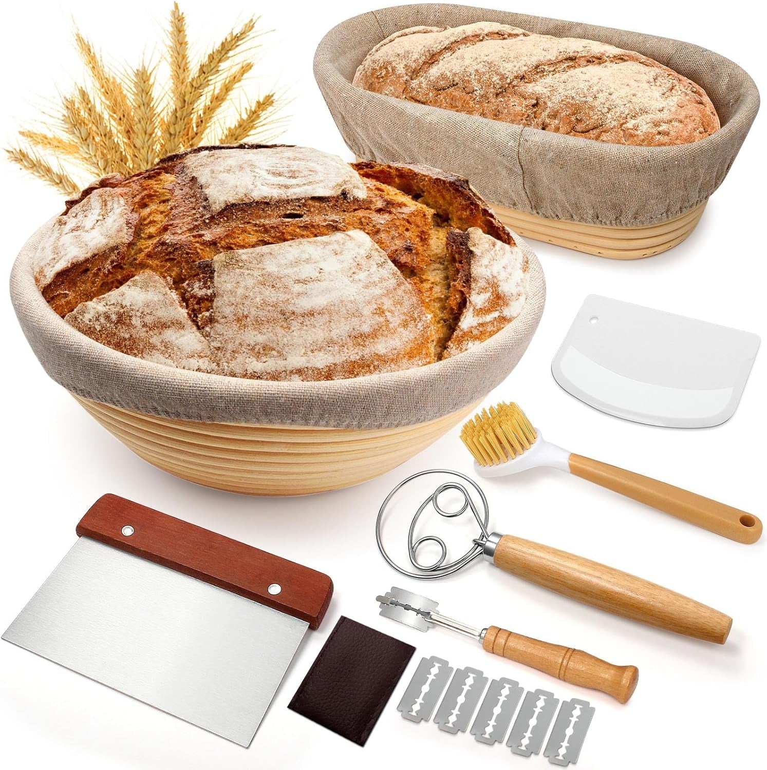 sourdough-proofing-basket-gift-set-9-round-and-10-oval-banneton-bread-baking-supplies-sourdough-baskets-with-bread-lame-danish-whish-bowl-scraper-sourdough-scraper-and-linen-liner