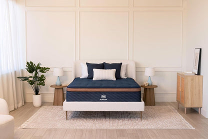 Brooklyn Bedding Aurora Luxe 14 Inch King Hybrid Mattress | Soft Feel | Cloud Pillowtop Upgrade | CERTIPUR-US Certified Foam1