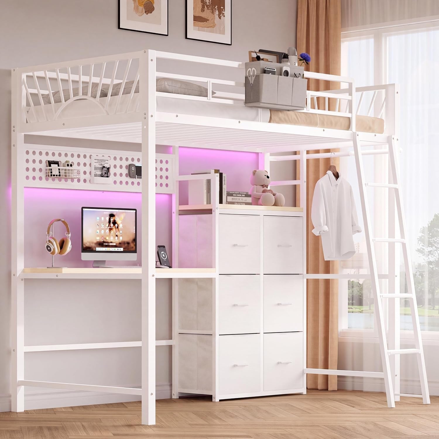 twin-loft-bed-with-desk-and-6-storage-drawers-metal-twin-size-loft-beds-with-charging-station-led-lights-bed-frame-with-hanging-rod-safety-ladder-guardrail-bedside-caddy-for-kids-teens