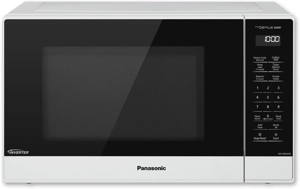 Panasonic NN-SN65KW Microwave Oven with Inverter Technology, 1200W, 1.2 Cu.Ft. Small Genius Sensor One-Touch Cooking, Popcorn Button, Turbo Defrost-Nn-Sn65Kw-(White) | 1.2 Cu.Ft. Small Genius Sensor One-Touch Cooking, Inverter Technology, 1200W, Popcorn Button, Turbo Defrost1