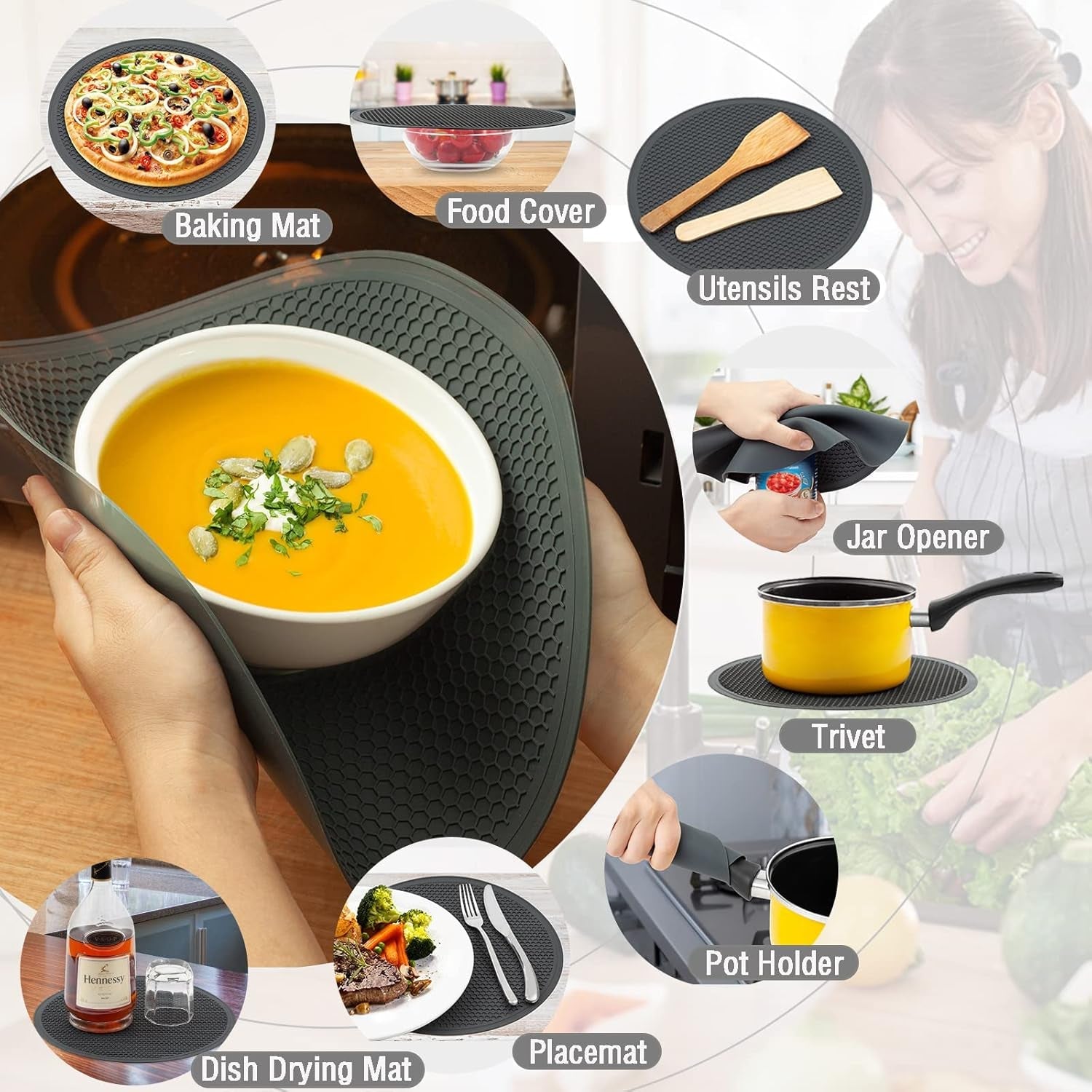 microwave-splatter-cover-silicone-mat-10inch-black-collapsible-vented-reusable-food-guard-plate-cover-heat-resistant-trivet-for-pots-pans-kitchen-counter