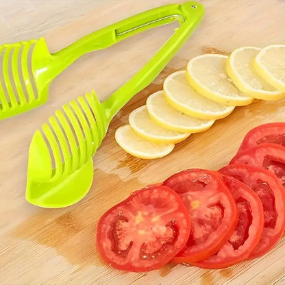 Lemon Tomato Food Tongs, Manual Fruit Tool, round Fruit & Vegetable Cutting Holder, Handy Uncharged Kitchen Gadget4