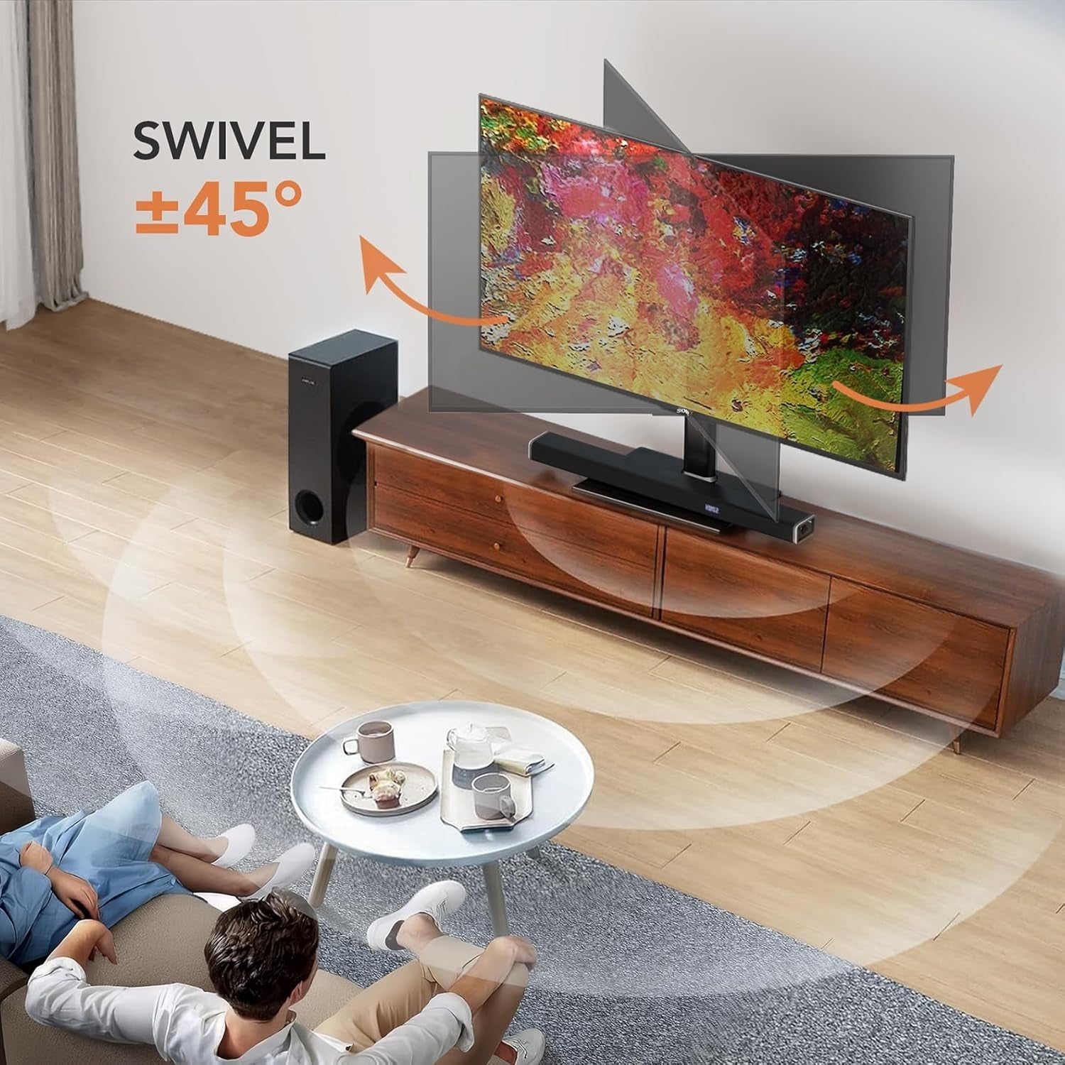 universal-swivel-tv-table-top-tv-stand-for-19-to-43-inch-tvs-with-90-degree-swivel-4-level-height-adjustable-heavy-duty-tempered-glass-base-holds-up-to-99lbs-ht02b-001